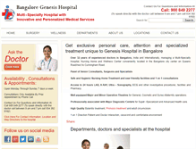 Tablet Screenshot of bangaloregenesishospital.com